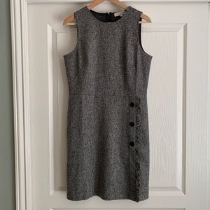 NWT loft dress with button & ruffle detail